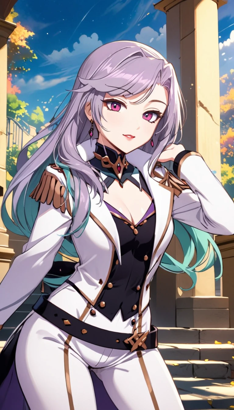 1girl, Sonata, purple hair, full bofy