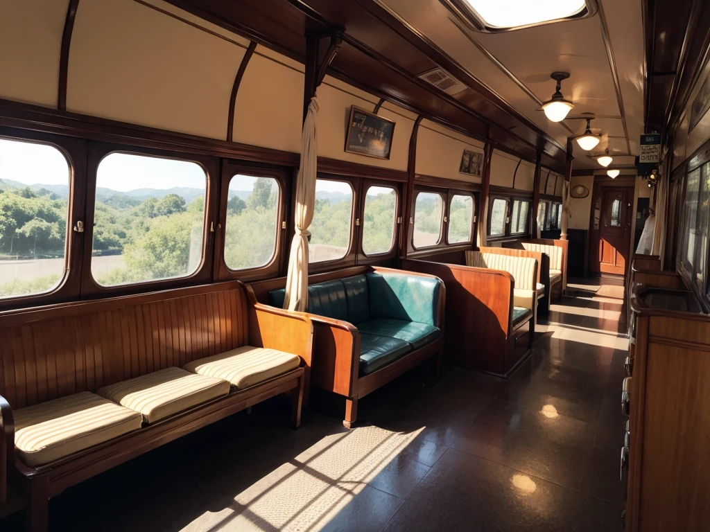 Vintage train scenery