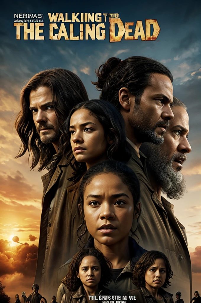 Une affiche the walking dead avec comme titre FACE THE WALKING DEAD