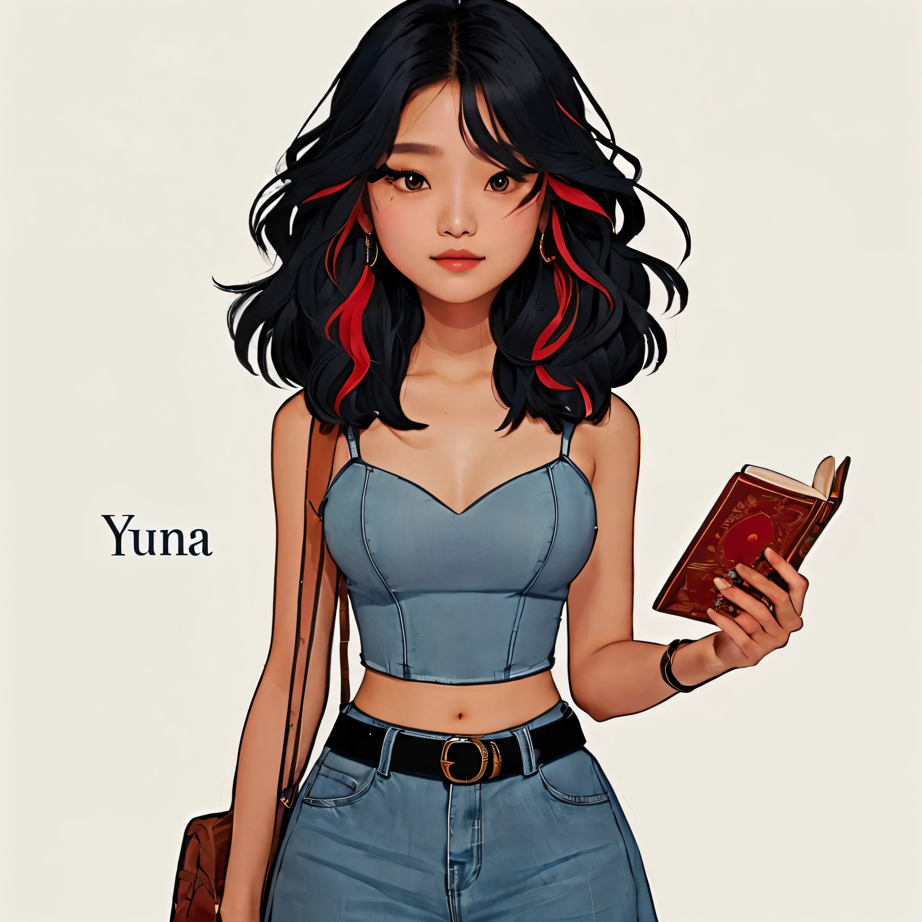 Background and Aspirations:
Yuna, a 16-year-old Indian girl, dreams of stepping onto the streets of Seoul, South Korea. Her heart flutters with the promise of adventure beyond her homeland.
Although she’s only 10 now, her current goal is to secure the coveted 1st rank in her studies—a stepping stone toward her ultimate dream.
Physical Features:
Yuna’s warm-toned skin carries the sun’s embrace, reminiscent of golden afternoons spent chasing butterflies.
She boasts an elegant hourglass figure, with subtle curves that hint at both grace and strength.
Standing at 5’4", she bridges the gap between dreams and reality.
Hair and Aesthetics:
Her raven-black hair cascades in wavy layers, framing her face like a curtain of mystery.
Two daring strands of red peek out from beneath her layers—a playful rebellion against conformity.
Yuna’s aesthetic palette mirrors soft watercolors: whites, peach-reds, and cyan—colors that flutter through her wardrobe.
Hairstyles:
Outside her house, Yuna opts for a practical ponytail—a no-nonsense choice for her adventures.
Indoors, she gathers her hair into a messy bun, allowing her thoughts to flow freely.
When she wears traditional Indian attire, Yuna braids her hair, connecting with her roots.
Fashion Sense:
Outside her home, Yuna rocks straight-fit jeans or flared denim paired with tank tops or loose-fitting shirts. Comfort meets style.
At home, cozy pajamas are her go-to—soft fabrics that cocoon her dreams.
Special events call for dresses that twirl like promises fulfilled.