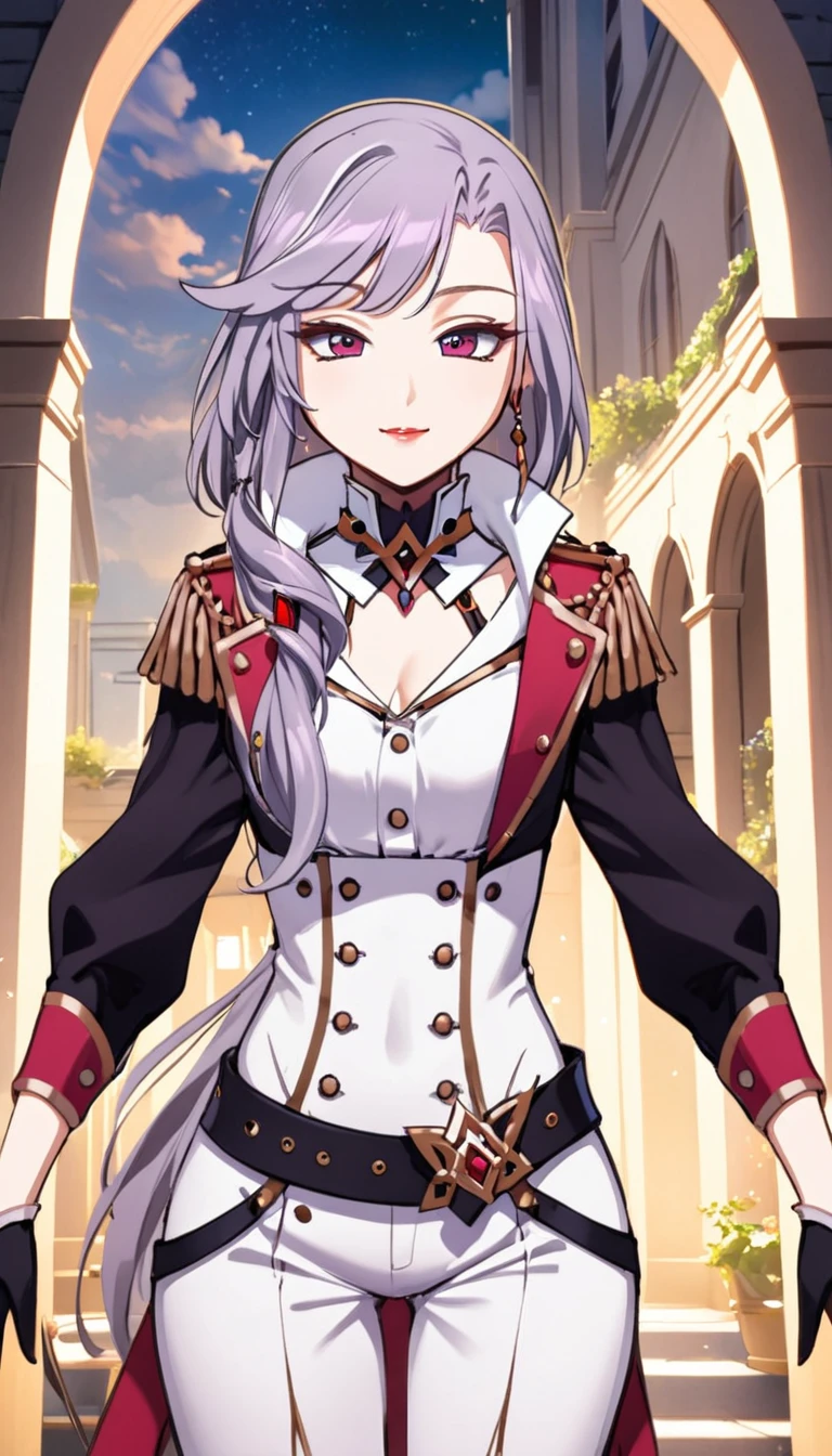 1girl, Sonata, purple hair, full bofy