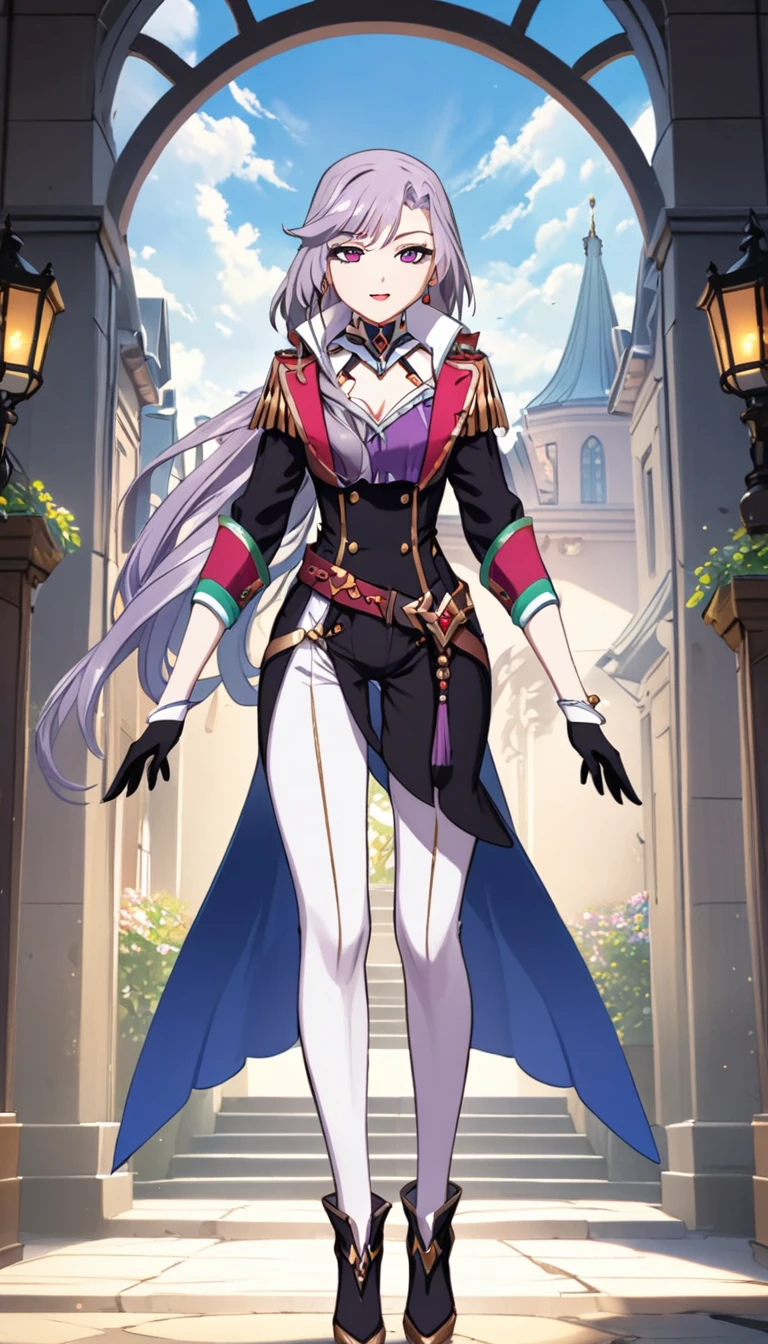 1girl, Sonata, purple hair, full bofy