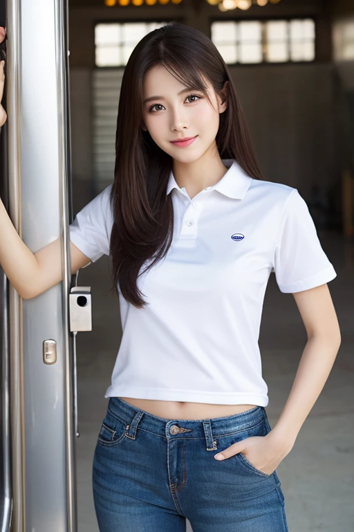 Highest quality、masterpiece、High sensitivity、High resolution、detailed、One Woman、Slim Body、Long-distance truck driver、Manual labor、
