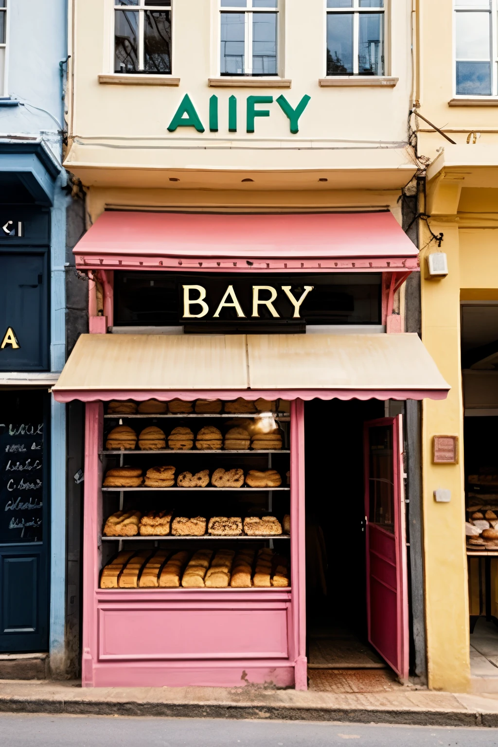 a picture of a bakery shop with AIFA written on it