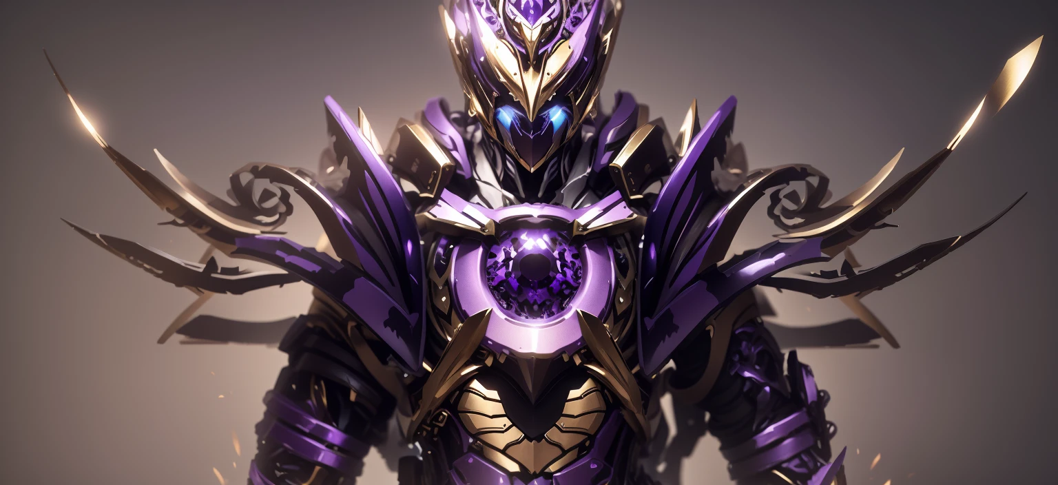 The color changes to purple and gold，Some purple and gold（Ensure its layering and armor texture，Purple is the main color，Add some gold for decoration）