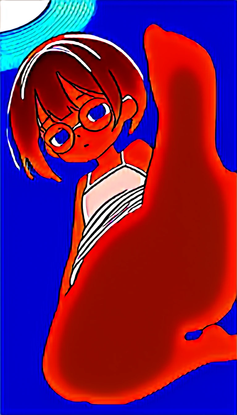 (masterpiece), (best quality), ((ultra-detailed)), (high resolution), (an extremely delicate and beautiful, super fine illustration), official art, BREAK 1girl, (:1.5), (tiny girl:1.7), (5yo)at chest, Plump, (Thick thighs:1.5), (big ass:1.5), erect nipples, Huge areola, large nipples, long nipples, erect nipples, oily skin, BREAK droopy eyes, emerald blue eyes, (bad mood:1.3), (clear face:1.3), (half closed eyes:1.4), BREAK bob cut, tired hair, messy hair, Black hair color, girl wearing black round glasses, BREAK (sundress), (bare foot:1.4), BREAK Sweat, steam, humid, NSFW, BREAK (swimming on the underwater:1.5), BREAK (dynamic angle:1.7),