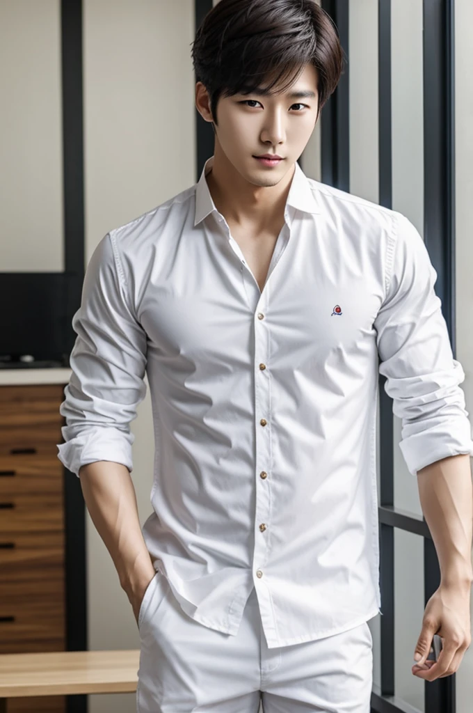 Clean and manly Korean handsome guy