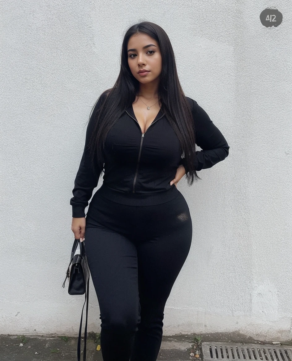 Sexy Colombian Spanish Latina with a curvy figure and a full, sexy face