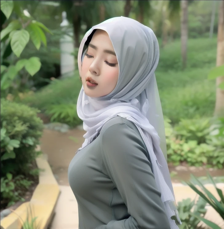 HIJAB MALAY GIRL,, IMF as a good Guy, TECHNOLGY, AI, futuristic, blockchain, International Monetary Fund, (MATRIX WORLD), ((look In front at the camera CLOSED YOUR EYES and open your mouth)).