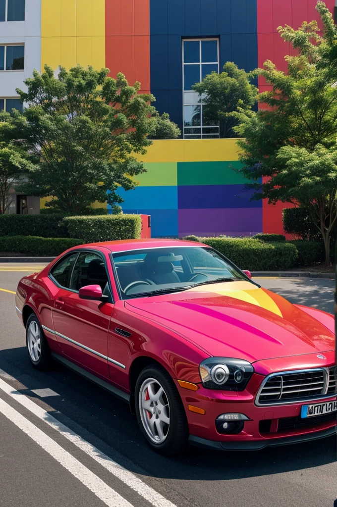 Rainbow car