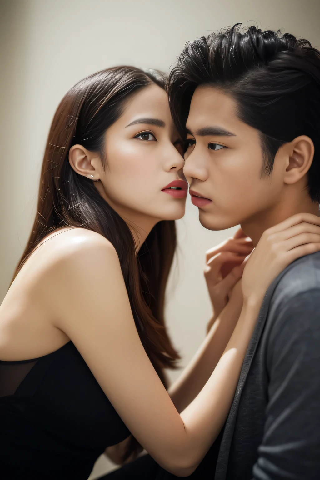 A man and woman who cheat using a man and woman as models