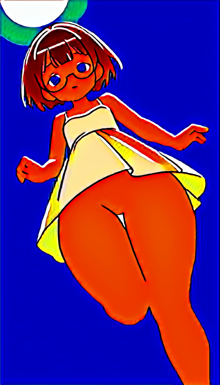 (masterpiece), (best quality), ((ultra-detailed)), (high resolution), (an extremely delicate and beautiful, super fine illustration), official art, BREAK 1girl, (:1.5), (tiny girl:1.7), (5yo)at chest, Plump, (Thick thighs:1.5), (big ass:1.5), erect nipples, Huge areola, large nipples, long nipples, erect nipples, oily skin, BREAK droopy eyes, emerald blue eyes, (bad mood:1.3), (clear face:1.3), (half closed eyes:1.4), BREAK bob cut, tired hair, messy hair, Black hair color, girl wearing black round glasses, BREAK (sundress), (bare foot:1.4), BREAK Sweat, steam, humid, NSFW, BREAK (swimming on the underwater:1.5), BREAK (dynamic angle:1.7),