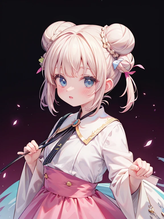 8k, (triple bun:1.5)