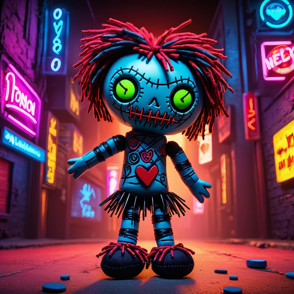 (knitted toy voodoo doll:1.7)
(Voodoo on the rooftop of an abandoned skyscraper with animated antennas:1.5)
(Clothing: tattered urban attire with glowing electric patterns:1.0)
(Accessories: miniature floating antennas, tiny glowing lightning rods, small enchanted satellite dishes:1.2)
(background: towering skyscraper with flickering city lights below, shadows of broken windows, and an ethereal mist surrounding the eerie, magical rooftop:1.2), best quality, masterpiece, detailed soft oil painting, detailed background, dramatic cinematic lighting, soft edge lighting, professional, dramatic lighting, hard edge lighting, ultra quality, 4k,masterpiece, best quality, 8k, ultra highres, highres, extremely detailed