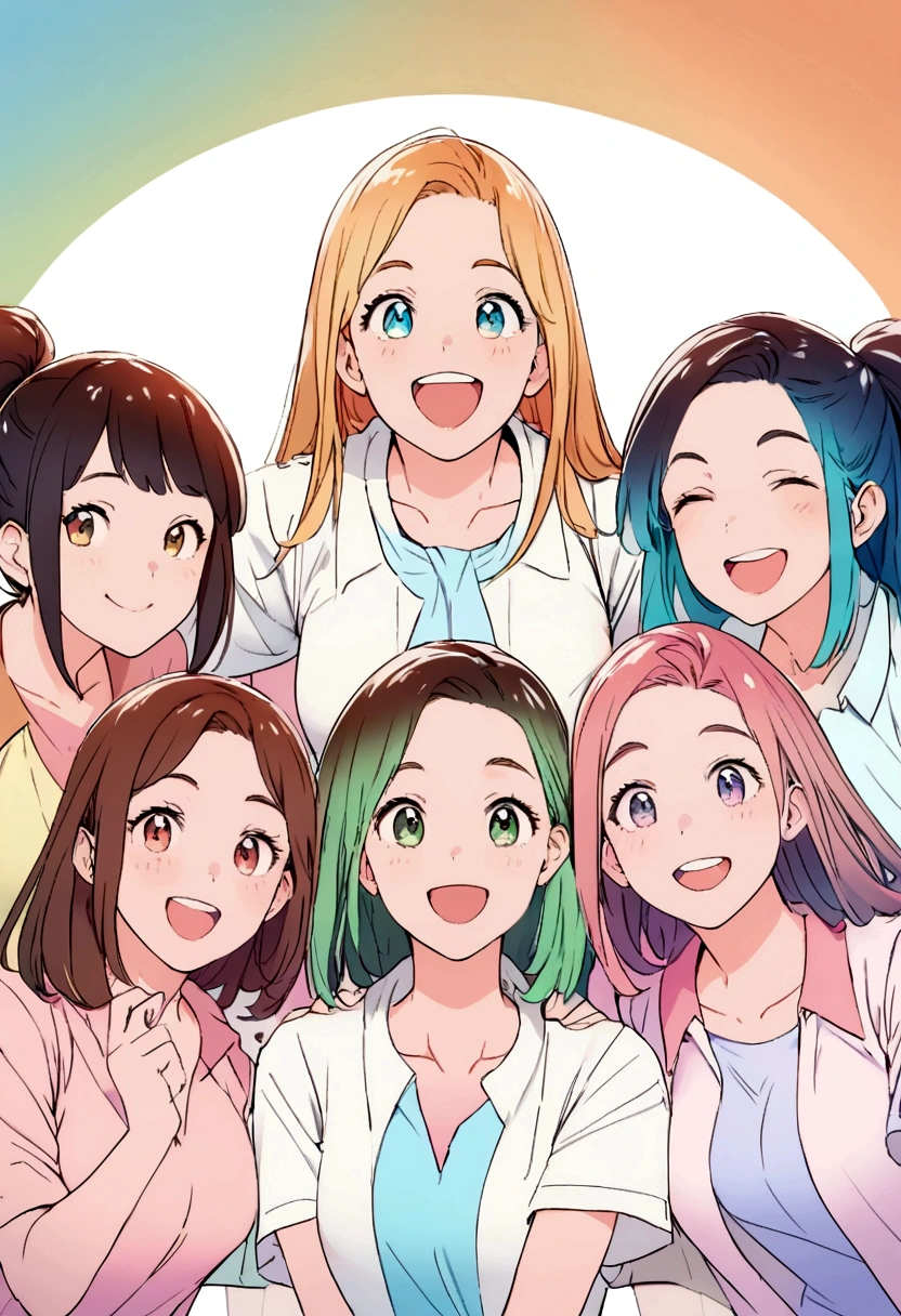 Generate an image with 7 best friends