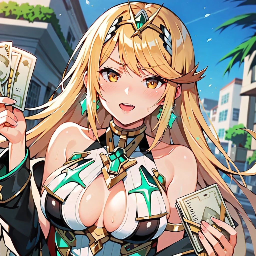 masterpiece, best quality, ultra detailed,nsfw,Mythra AND Prostitute