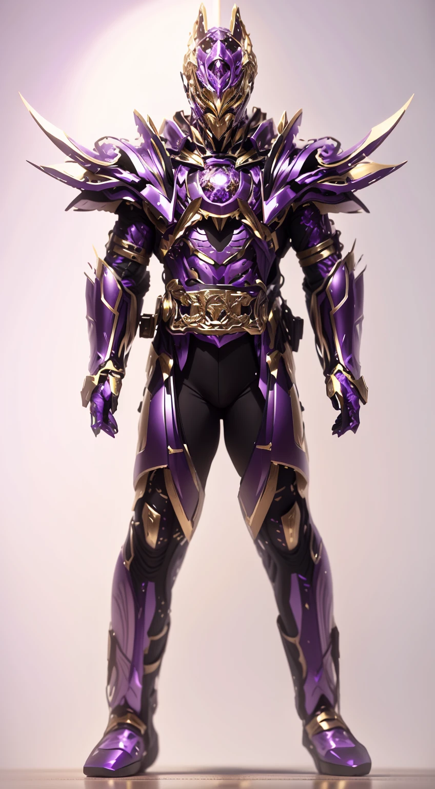 The color changes to purple and gold,Some purple and gold(Ensure its layering and armor texture,Purple is the main color,Add some gold for decoration)