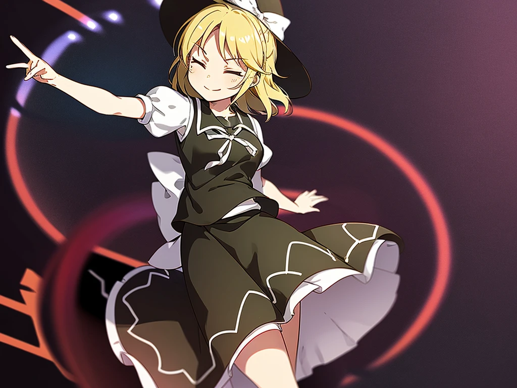 1girl, , , masterpiece, best quality, , medium blonde hair, forehead visible bags, yellow eyes, hat, heart, black headwear, puffy short sleeves, log black skirt, heart hads,,1girl, solo, yellow eyes, yellow hair, bow, hat bow, socks, black footwear, black skirt, short sleeves, yuki (touhou), black vest, white sleeves, frill skirt, light smile, from behind, to lift up one’s skirt, cowboy shot, from front, standing , raise one leg, crossed arms, arms up behind, arms behind back, hand between legs, put hands hip, one hand on hip, forward hands, arms raised in the air, punch hands, peace sign, waving, put up index finger, sit, lie down, closed eyes, lie face down, looking back, put one hand chest, leaning forward, cleavage, close up, horizontally outstretched arms, horizontally outstretched legs, front view, front face