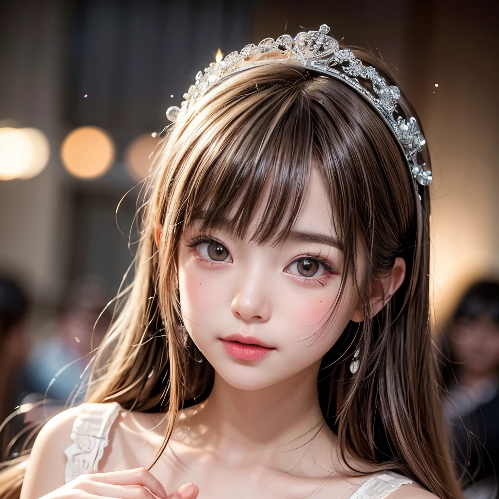 NSFW, 8k, High-level, absurd, masterpiece, best quality, primitive, very detailed CG, very detailed wallpaper, perfect lighting, Extremely detailed (((The personifying " Bisque doll " as a Little Girl))), MysticSight, Tyndall effect, Tyndall scattering, Studio gray background with (many Dazzling RainbowColor particles BokeH:1.28), (RoundlyButts, ThighGap), (Exposed:0.4), (Assfocus with looking ahead), BREAK (NOGIZAKA face variations) Extremely Detailed very KAWAII face variations, perfect anatomy, Childish, captivating gaze, elaborate detailed Eyes with (sparkling highlights:1.28), long eyelashes、Glossy RED Lips with beautiful details, Coquettish tongue, Rosy cheeks, Radiant PearlSkin with clear transparency . { (Dynamic LifeLike expressions:1.4) | :d) }, (large eyes:-1) .