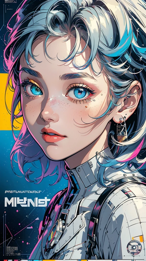 (((masterpiece, highest quality))),(((solo:1.2))),(((1girl:1.2))),32k wallpaper, very detailed, poster, vintage science fiction, 1960s,(((((geometric cinematic movie poster))))), (bauhaus), shape,(((abstract))), mid century modern, movie poster, vintage, Perfect Lady,1970's, halftone, speech bubble,((((portfolio,Close-up,bust up)))),((((more various angle)))),(((highlight))),Vast landscape,((((heterochromia)))),(((complete. detailed face))),(((Extremely talented))),(((most complecated machine))),((Overall colorfully))