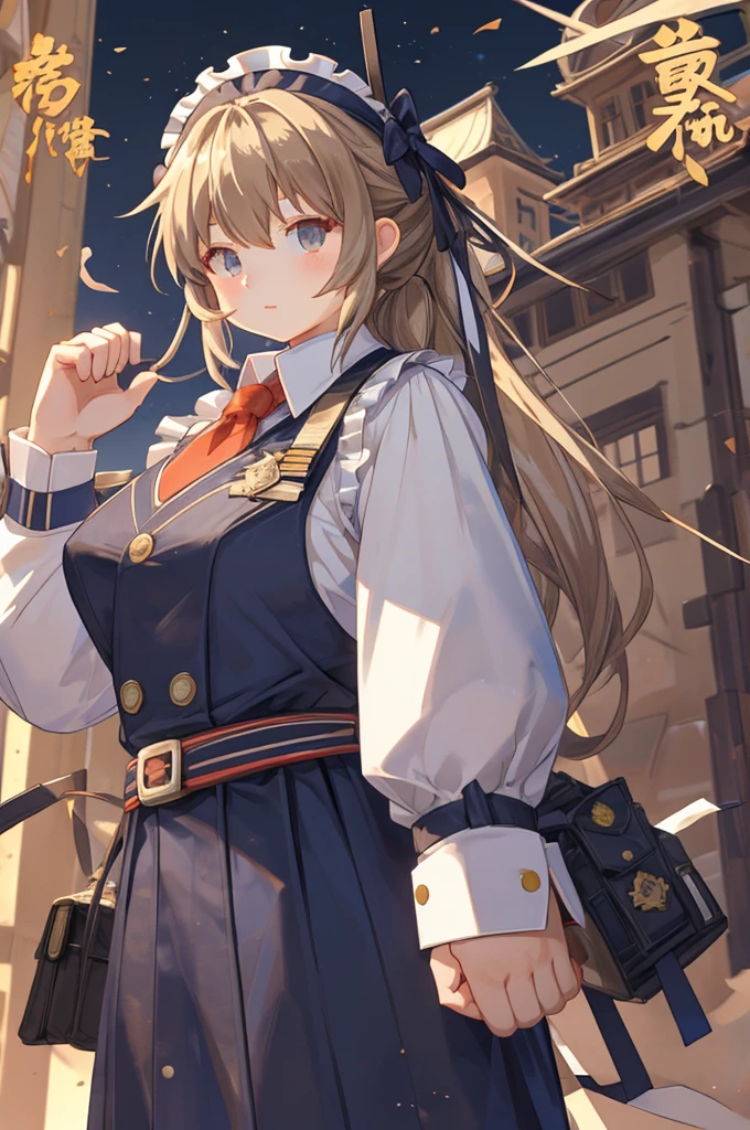 anime girl in uniform jumping with her hands up, anime moe artstyle, jk uniform, marin kitagawa fanart, !!full body portrait!!, fubuki, girl wearing uniform, kantai collection style, mihoyo art style, full body portrait of a short!, gapmoe yandere, anime maid ss military, officer, yandere. tall, various pose