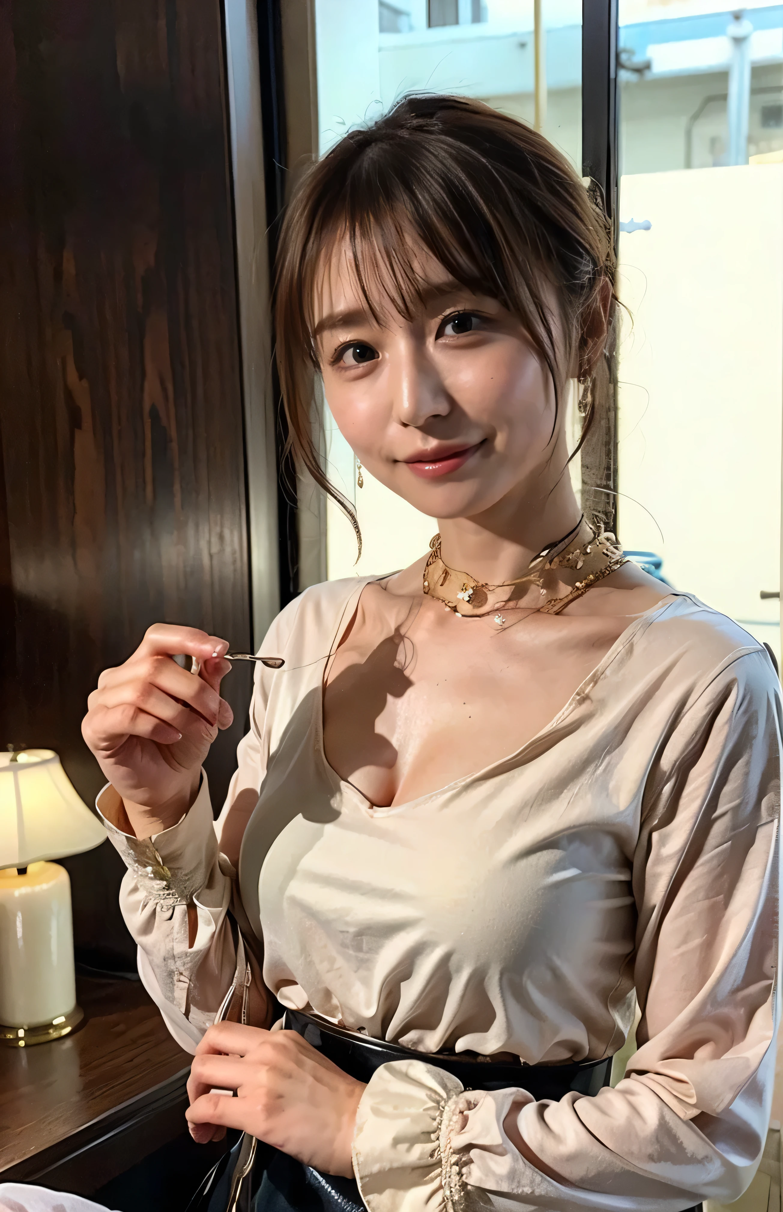 ((A luxurious white shirt and luxurious white panties:1.4))、(Hair tied up、Woman riding a gondola in Venice、Woman toasting with a red Venetian glass:1.4).Woman in a gondola in Venice、Light brown hair、Elegant hairstyle、Blue Eyed Woman、A woman with a cute upward gaze、When the sky gets dark、When the sun goes down the sky turns red、Tight clothing that shows your body lines、、Elegant summer knitwear、Elegant summer sweater、Leather Belt、Short skirt、Dress elegantly着こなす、Luxury Bagedium Shorthair:1.4））、The sun shines on her、Light brown hair、Light brown hair、The sky was dyed red、There are clouds、private's cute、Her ample breasts are obvious even through her clothes..、The shining sun is so beautiful、Dusk is approaching、Lens flare、You can see the sunset、（（Sunlight reflecting off the ocean、Ocean View、The sun shines on the ocean、&#39;beautiful.、Small earrings、private&#39;evening、Birds are also flying、、Brown Hair Color、Tying up hair、The woman is on the right:1.4））、Luxury Leather Belts、Shiny clothes、Light beige hair color、Background Blur、Braid only the front hair、Light brown hair、｛｛Cowgirl Shot｝｝、（（Close-up shot from the waist up、Ample breasts:1.4））、Smile、Silk clothing、Ample breasts that can be seen even through clothes、Braid only the front hair、Cowboy Shot、Gorgeous white collared silk shirt and brown skirt、Dress elegantly、Luxury Bags、A lovely smile、（（Ample breasts））、Full body photo、ring、Short skirt、Tuck your hair behind one ear、Silver Necklace、smile、 Elegant ponytail、Caustics、Highly detailed photos、Very beautiful and ideal short hair、Super no makeup、(8k、RAW Photos、Highest quality、masterpiece:1.2)、(Realistic、Realistic)、1 girl、((Medium Short Hair、Looking into the camera:1.4))、Hair blowing in the wind
