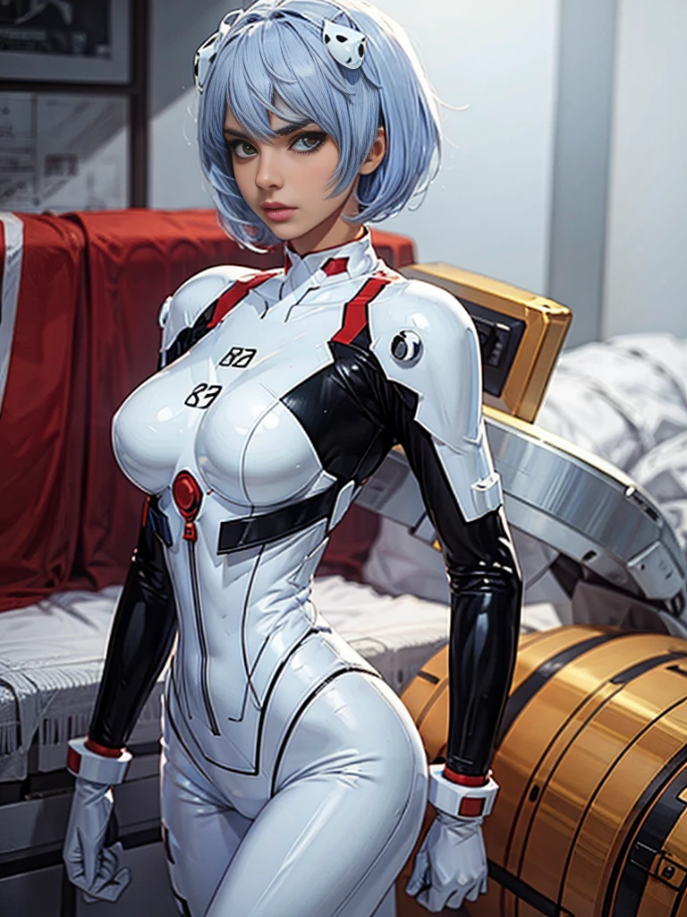 ((masterpiece)), ((best quality)), (ultra-detailed), ((kawaii)), cute, (lovely), ((sexy)), (ero), ((extremely detailed)), 4K, (8K), best quality, (beautiful), in the middle, bedroom, a pretty woman, robot suit, robot, beautiful silver hair, beautiful green eyes, ((beautiful eyes)), white-skinned, short hair, blunt bangs,gigantic breast, orgasm,parted lips,saliva,sweat,topless,show off nipple,breast milk,bottomless,touch pussy,pussy juice,masturbation,lying on back,m legs,nsfw
