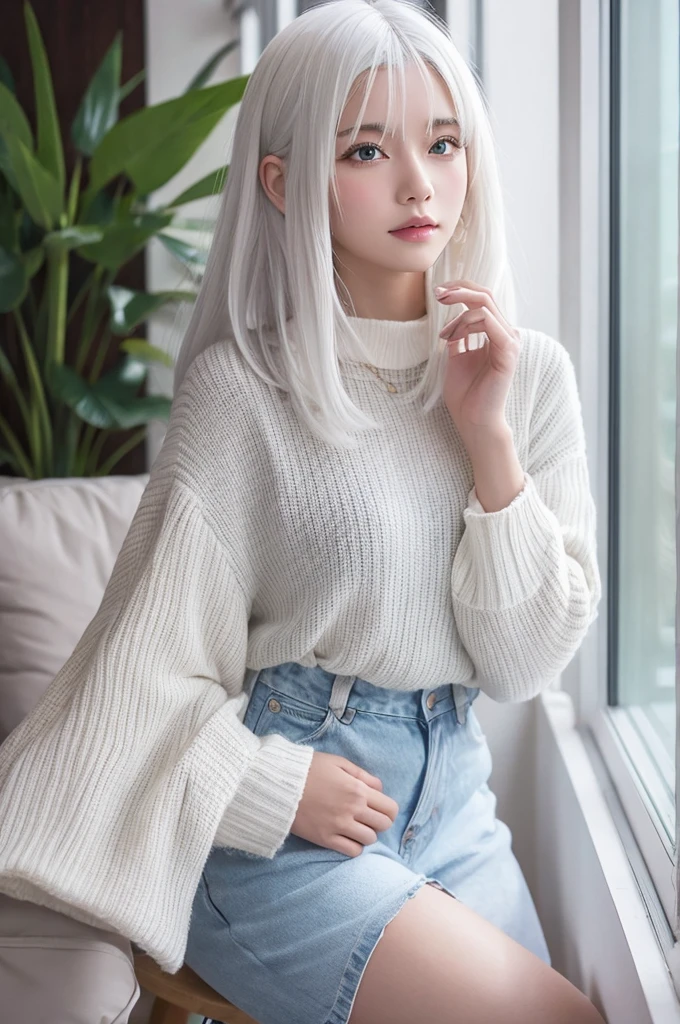 Girl White Hair 