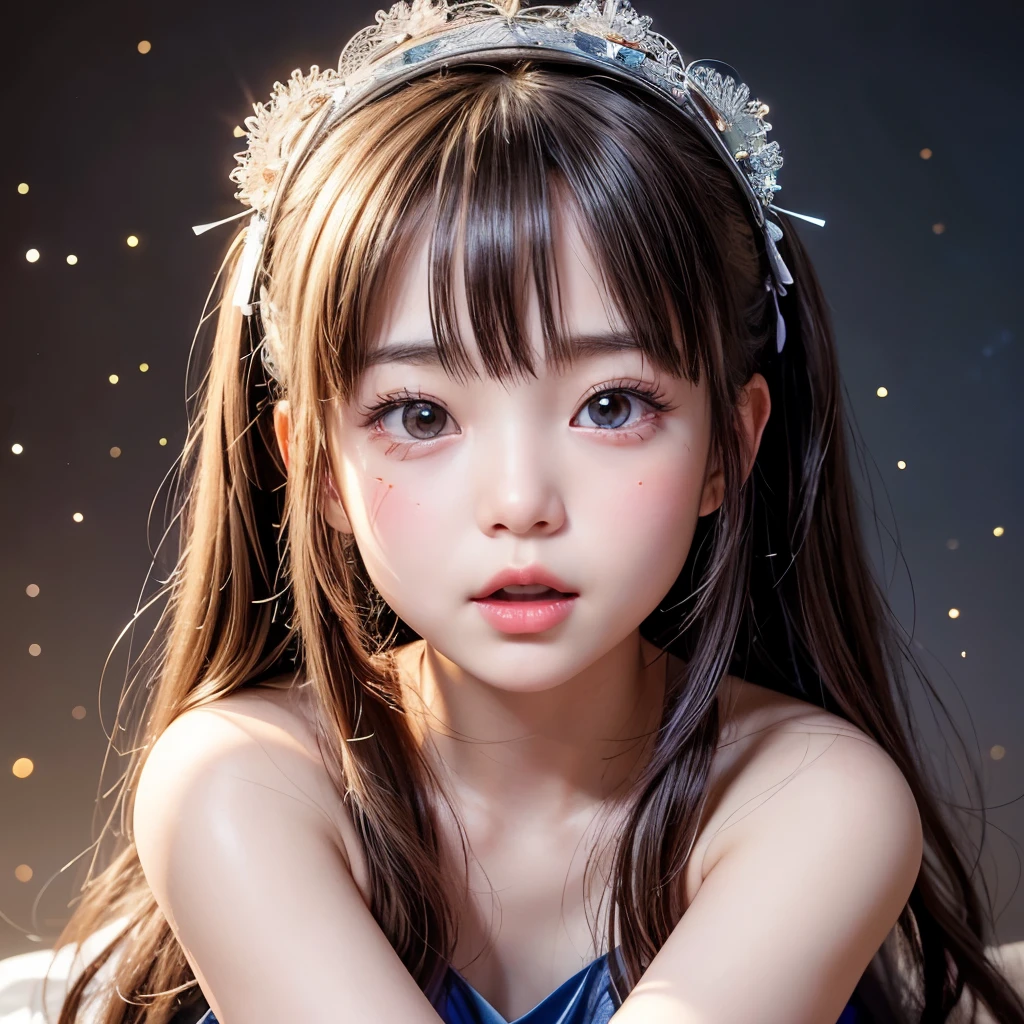 NSFW, 8k, High-level, absurd, masterpiece, best quality, primitive, very detailed CG, very detailed wallpaper, perfect lighting, Extremely detailed (((The personifying " Hakata doll " as a Little Girl))), MysticSight, Tyndall effect, Tyndall scattering, Studio gray background with (many Dazzling RainbowColor particles BokeH:1.28), (RoundlyButts, ThighGap), (Exposed:0.4), (Assfocus with looking ahead), BREAK (NOGIZAKA face variations) Extremely Detailed very KAWAII face variations, perfect anatomy, Childish, captivating gaze, elaborate detailed Eyes with (sparkling highlights:1.28), long eyelashes、Glossy RED Lips with beautiful details, Coquettish tongue, Rosy cheeks, Radiant PearlSkin with clear transparency . { (Dynamic LifeLike expressions:1.4) | :d) }, (large eyes:-1) .