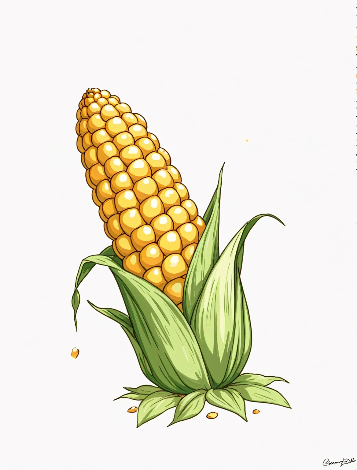 corn, drawing, art