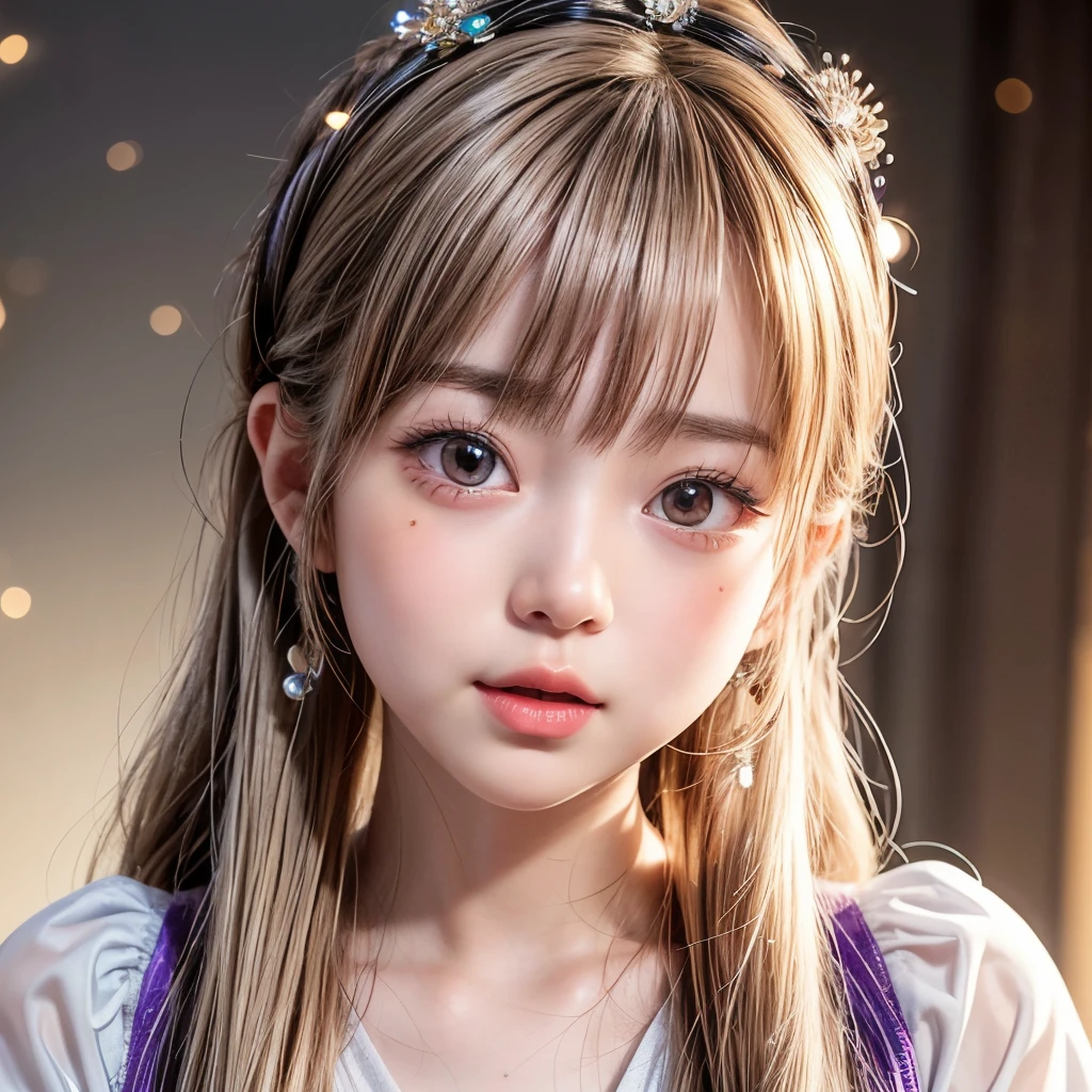 NSFW, 8k, High-level, absurd, masterpiece, best quality, primitive, very detailed CG, very detailed wallpaper, perfect lighting, Extremely detailed (((The personifying " Hina Dolls " as a Little Girl))), MysticSight, Tyndall effect, Tyndall scattering, Studio gray background with (many Dazzling RainbowColor particles BokeH:1.28), (RoundlyButts, ThighGap), (Exposed:0.4), (Assfocus with looking ahead), BREAK (NOGIZAKA face variations) Extremely Detailed very KAWAII face variations, perfect anatomy, Childish, captivating gaze, elaborate detailed Eyes with (sparkling highlights:1.28), long eyelashes、Glossy RED Lips with beautiful details, Coquettish tongue, Rosy cheeks, Radiant PearlSkin with clear transparency . { (Dynamic LifeLike expressions:1.4) | :d) }, (large eyes:-1) .