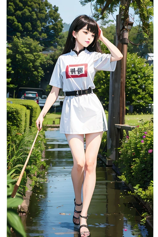 Highest quality、masterpiece、High sensitivity、High resolution、detailed、One Woman、Slim Body、Picking up trash、volunteer、