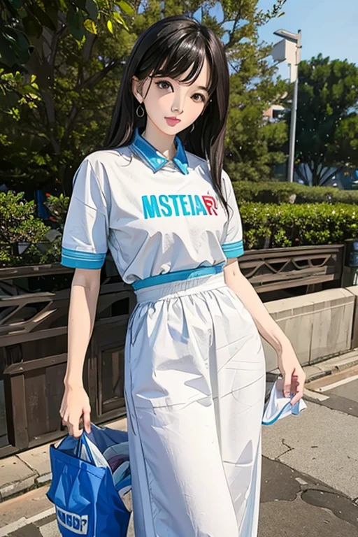 Highest quality、masterpiece、High sensitivity、High resolution、detailed、One Woman、Slim Body、Picking up trash、volunteer、