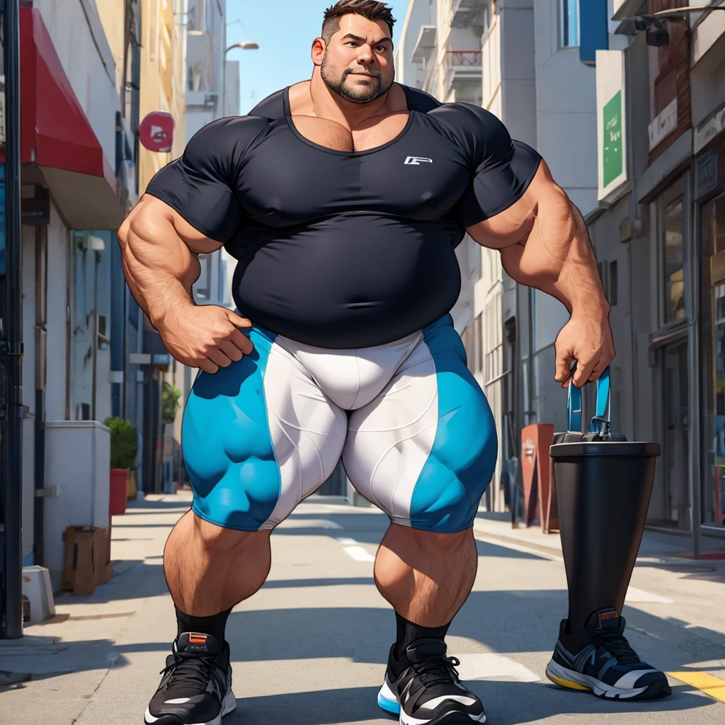 modern Middle-aged men Large overweight Muscular athlete Full Body Tights