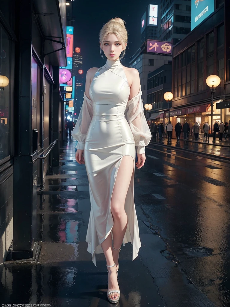 (1 girl:1.3)、full body lesbian，solo、__body parts__Realistic skin、pale skin、big、official art、unified 8k wallpaper、Super detailed、Beauty and aesthetic beauty、masterpiece、best quality、In the city of cyberpunk、dreamy atmosphere、calm palette、peaceful mood、pastel tones、Attractive，huge，city ruins，perfect，It&#39;s a perfect face，Perfect body, nude, I was creaming and put a finger in my, naked