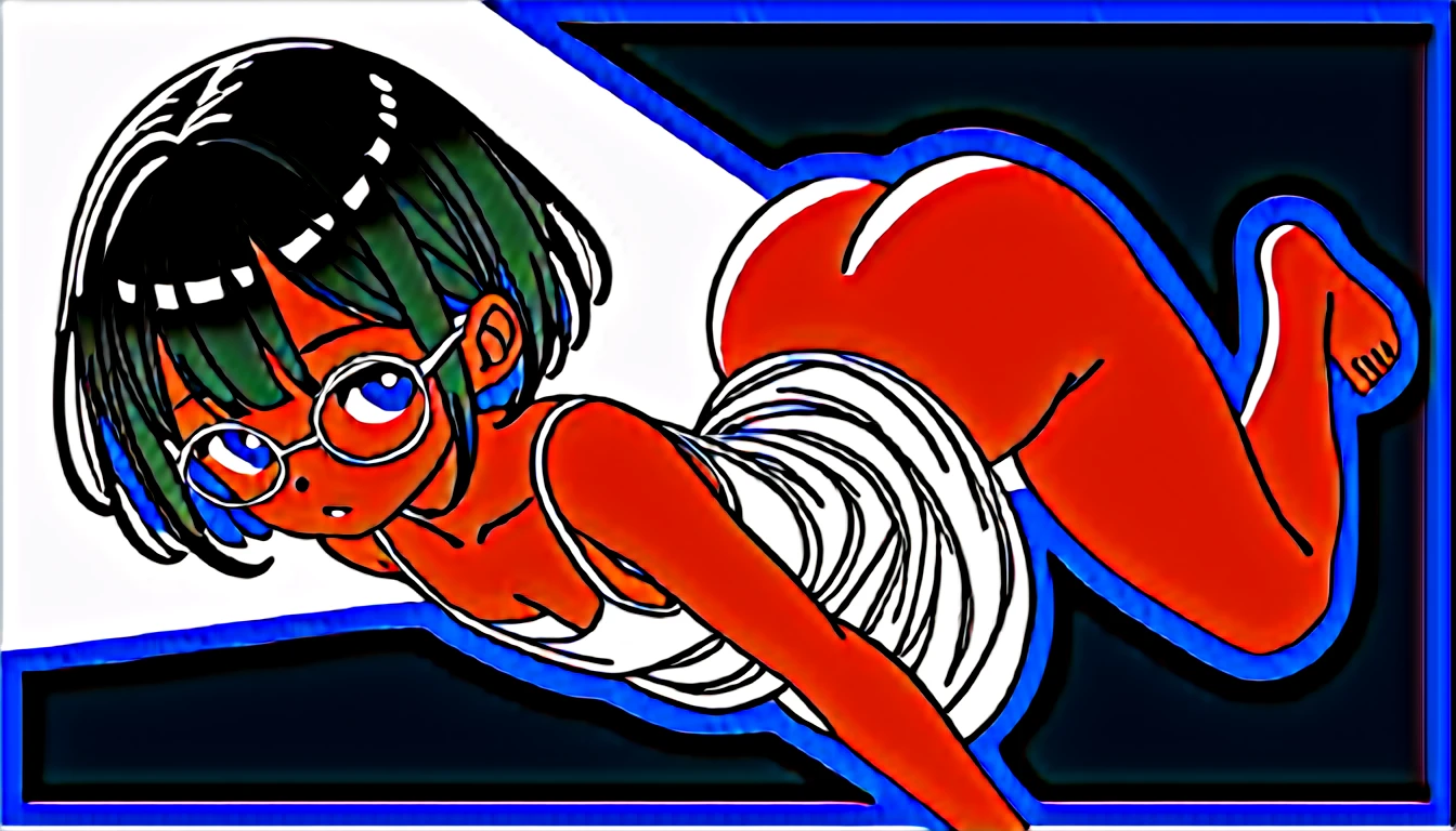 (masterpiece), (best quality), ((ultra-detailed)), (high resolution), (an extremely delicate and beautiful, super fine illustration), official art, BREAK 1girl, (:1.5), (tiny girl:1.7), (5yo)at chest, Plump, (Thick thighs:1.5), (big ass:1.5), erect nipples, Huge areola, large nipples, long nipples, erect nipples, oily skin, BREAK droopy eyes, emerald blue eyes, (bad mood:1.3), (clear face:1.3), (half closed eyes:1.4), BREAK bob cut, tired hair, messy hair, Black hair color, girl wearing black round glasses, BREAK (sundress), (bare foot:1.4), BREAK Sweat, steam, humid, NSFW, BREAK (swimming on the underwater:1.5), BREAK (dynamic angle:1.7),
