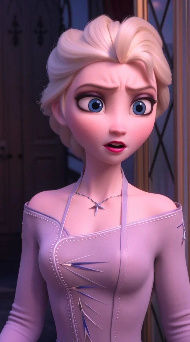A beautiful, elegant short hair big eyes anger