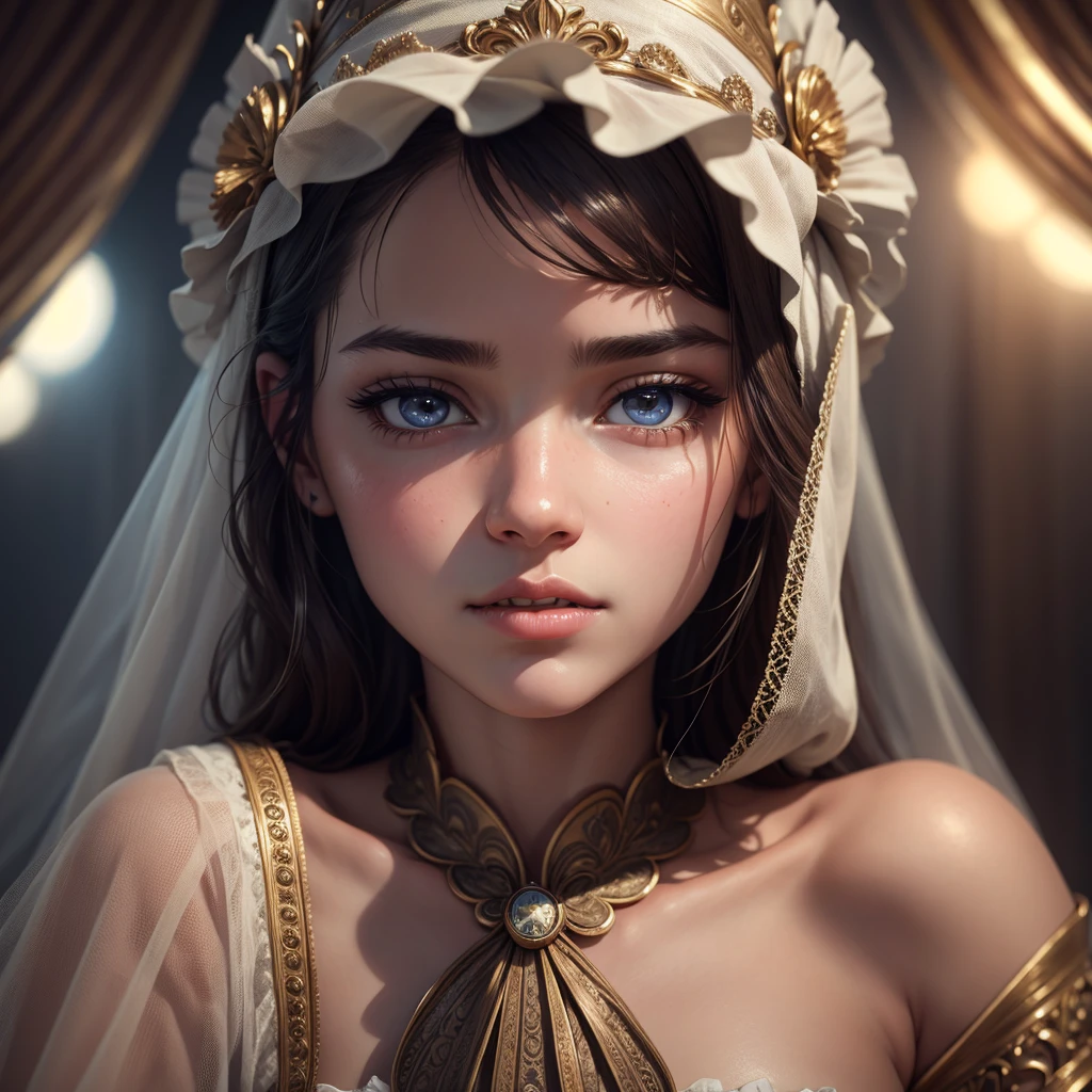 a young 18 year old girl, beautiful detailed eyes, beautiful detailed lips, extremely detailed face and eyes, long eyelashes, small nose, soft skin, innocent expression, saliva, penis in mouth, close up, detailed rendering, high quality, photorealistic, 8k, hyper realistic, dramatic lighting, cinematic atmosphere, muted color palette