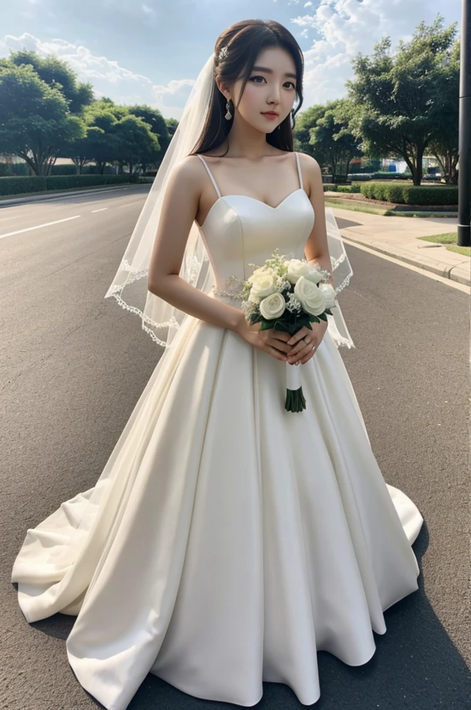 Hwang Eun Bi de Viviz vestida de novia