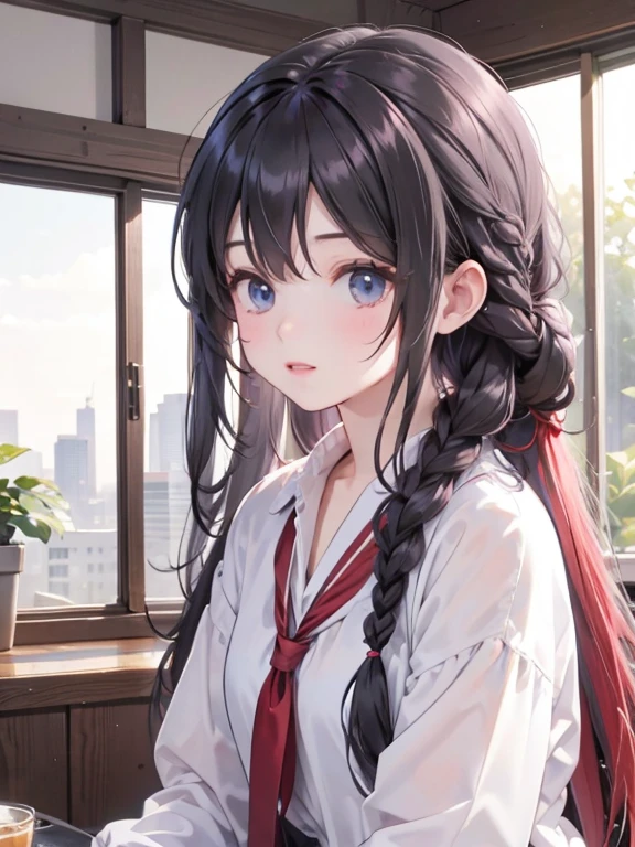 8k, (multi-tied hair:1.5)