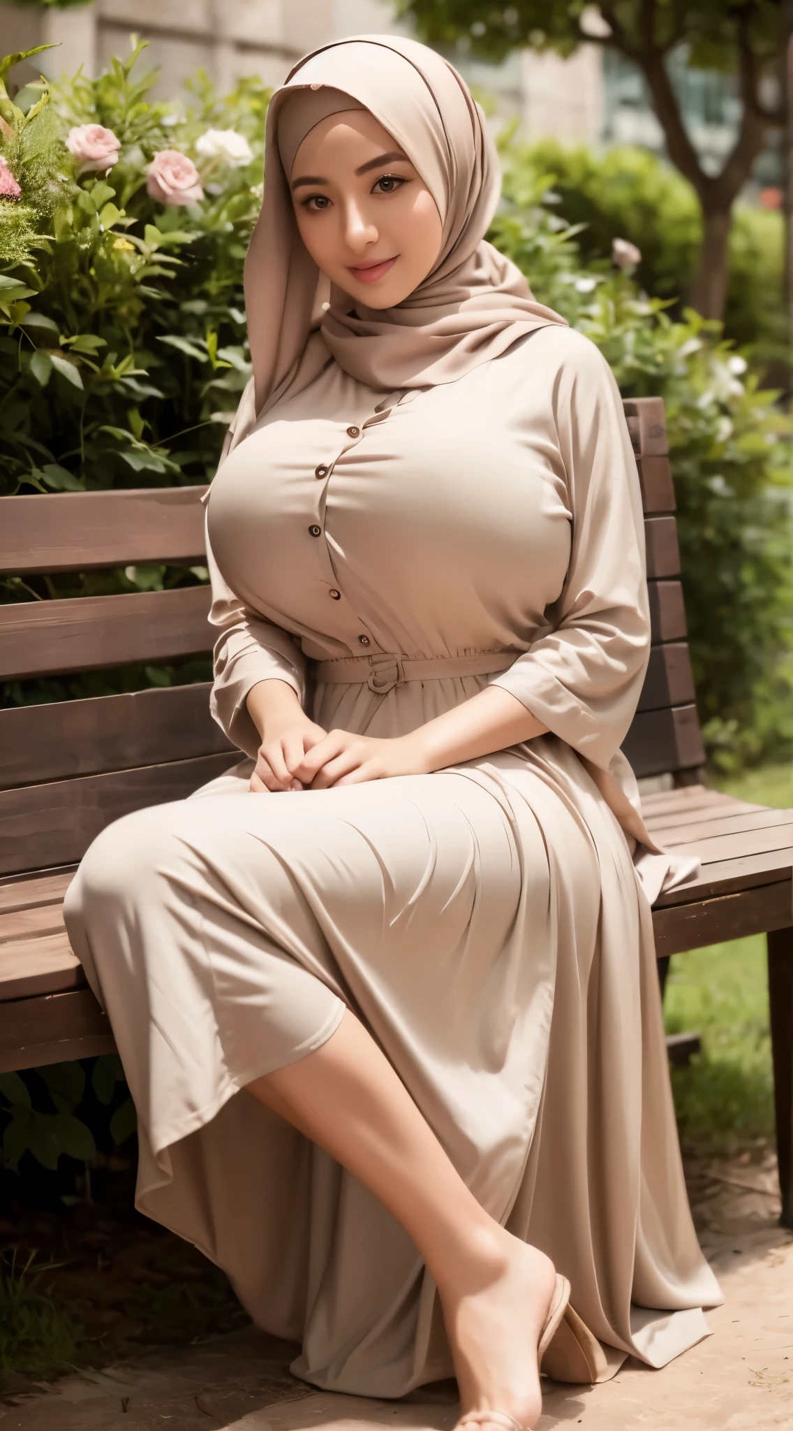 Hijab big breast tealistic