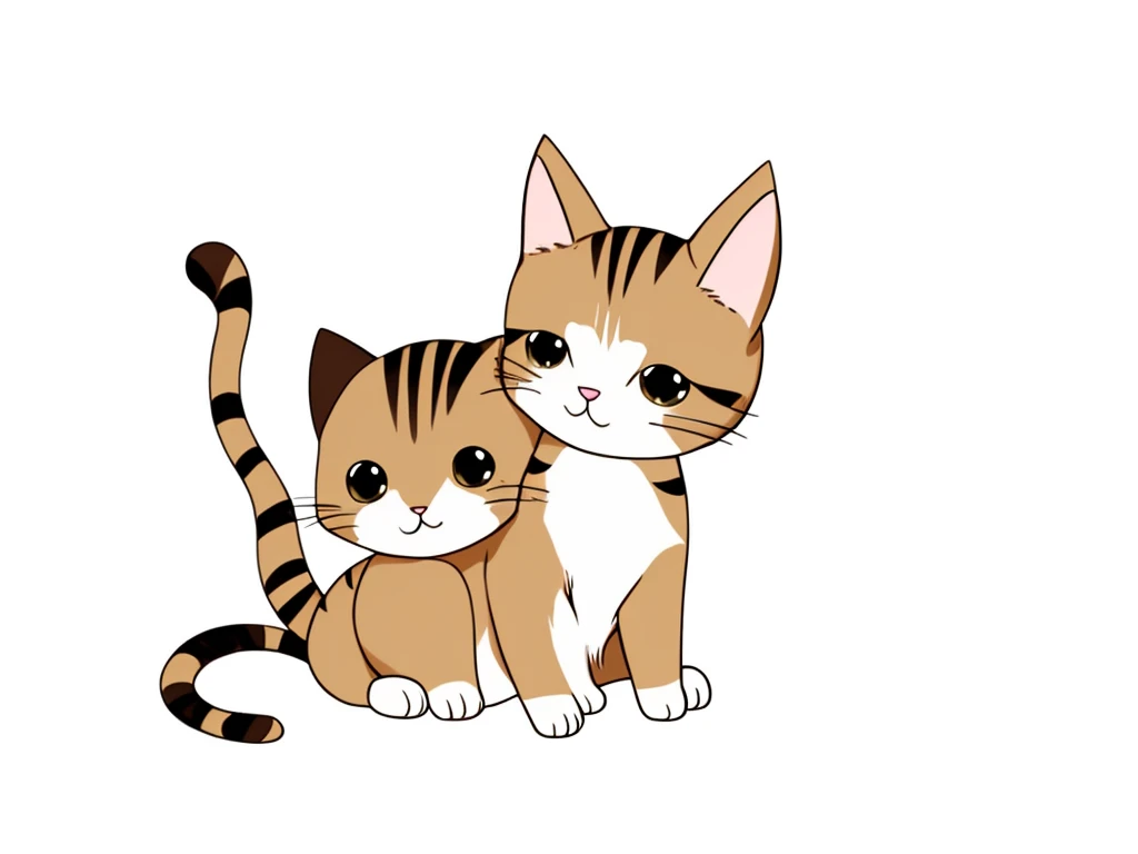 cat, cute, cartoon, kawaii