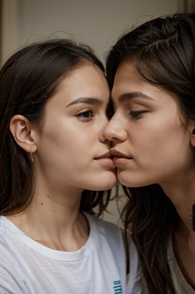 boy and girl kissing