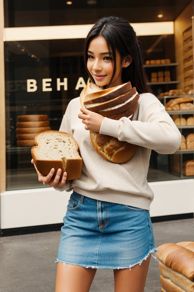 Sharing bread 3d image