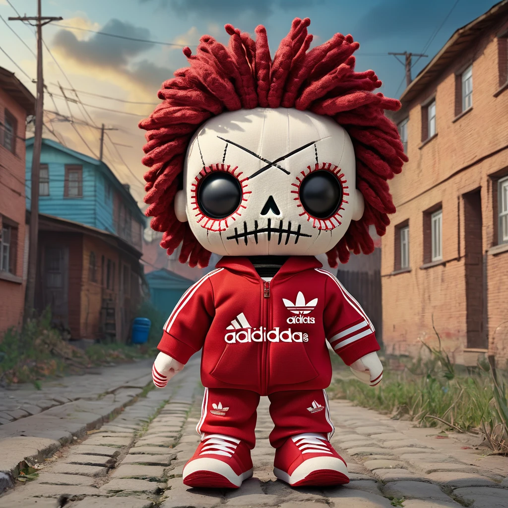 (knitted toy voodoo doll:1.2), Voodoo on the street, (Clothes tracksuit adidas:1.9), in the background panel houses of the ussr, atmosphere of the ussr, best quality, masterpiece, detailed soft oil painting, detailed background, dramatic cinematic lighting, soft edge lighting, professional, dramatic lighting, hard edge lighting,
ultra quality, 4k,masterpiece, best quality, 8k, ultra highres, highres, extremely detailed