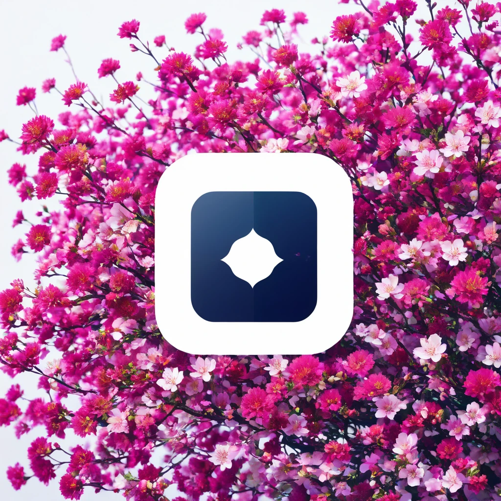degital bloom,Homepage logo,The shape is square、Japan、simple、cool、cool、