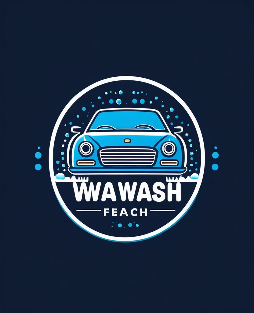 Car wash logo flat design 