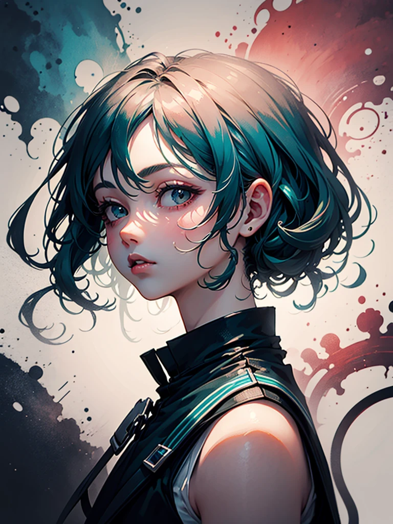 obra-prima de um palestino, por Aase Berg, detalhes de cores de alto contraste, Preto e branco, estilo anime, Tema arabe, hiperdetalhado, ultra qualidade, 4K, complex lighting, claro-escuro, fundo branco com manchas de tinta de uma cor, drawing line made with 0.Caneta Rottring 5mm
