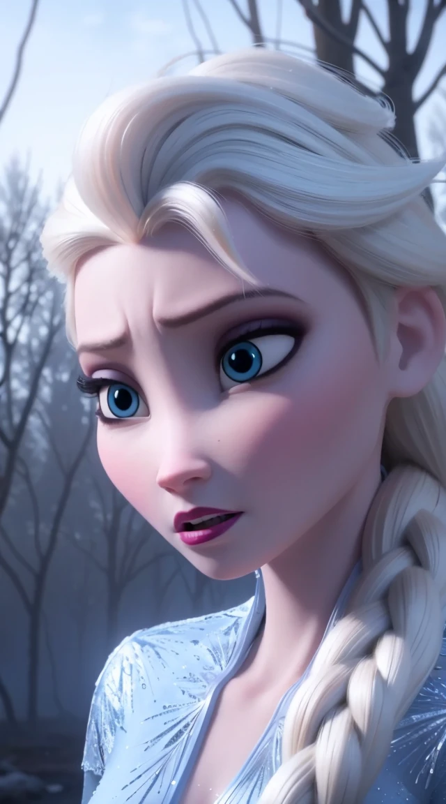 a woman standing in a frozen landscape, extremely detailed, intricate details, highly detailed, hyper realistic, photorealistic, 8k, cinematic, dramatic lighting, icy wind blowing, snow covered trees, desolate winter scenery, cold blue tones, crystal clear ice, shivering expression, warm winter clothing, detailed facial features, piercing eyes, striking pose