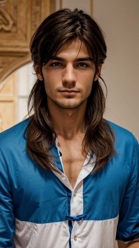 Ragazzo maschio, basso, druido, di d&d, capelli neri occhi blu
